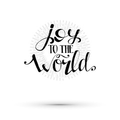 Joy to the world lettering illustration