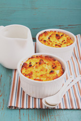 casserole with cream and cheese