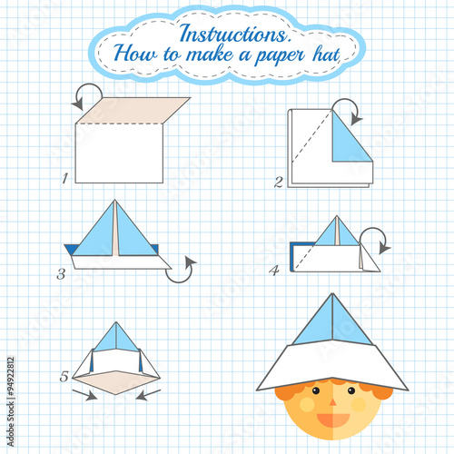 Paper Origami Hat Stock Image And Royalty Free Vector Files