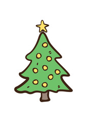 Christmas tree doodle