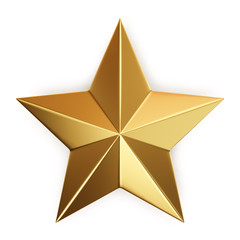 Gold star - 3d