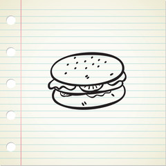 hamburger doodle