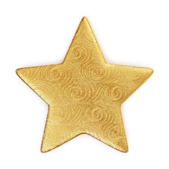 Gold star with swirl pattern