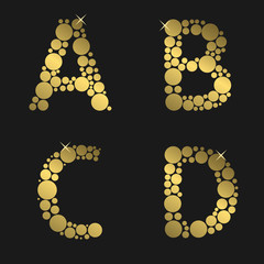 Golden letter set