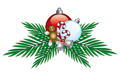 Weihnachtsgesteck mit Süßigkeiten