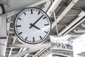 public clock at metro station