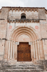 Fototapeta na wymiar Portada de la iglesia de la Vera Cruz, Segovia, Castilla y León, España