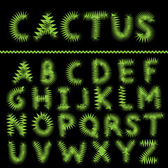 Cactus letter set