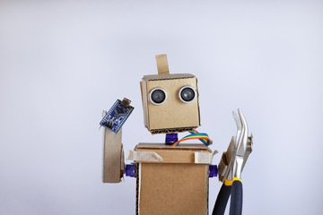 robot arms, and a printed circuit board
