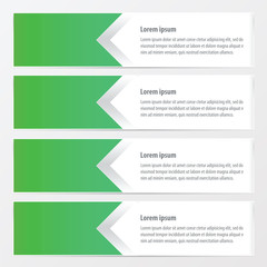 design horizontal banner  green color