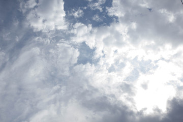 clouds in the blue sky