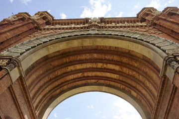Obraz premium Closeup of Arc de Triomf in Barcelona, Spain