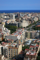 Naklejka premium View over the city Barcelona