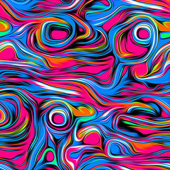 Fototapeta na wymiar Wavy Abstract seamless pattern and background