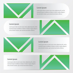  Banner vector template green color