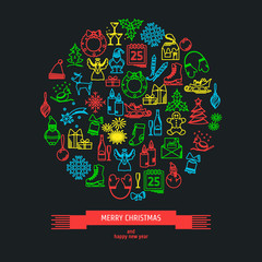 ChristmasIcon Outline Color