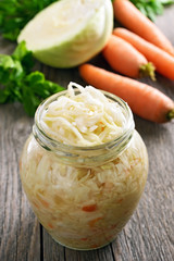 Sauerkraut in jar