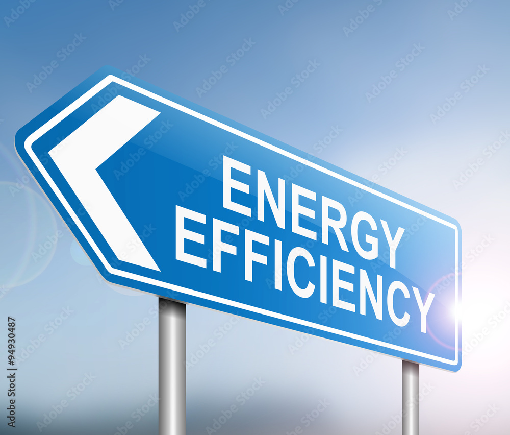 Poster energy efficiency concept.