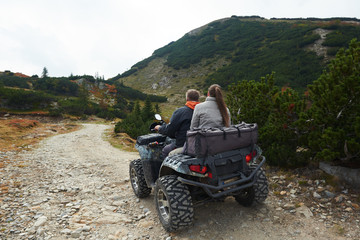 couple drive atv quad bike © .shock