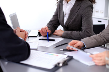 Group of business people working together in office
