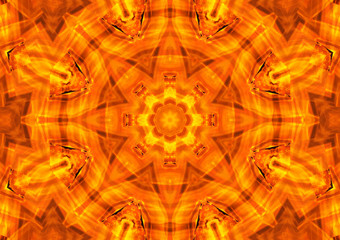 Obraz premium Abstract red and yellow kaleidoscope