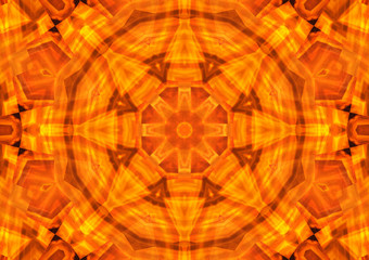 Obraz premium Abstract red and yellow kaleidoscope