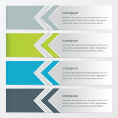 Naklejka premium Arrow Banner Green, blue, gray color