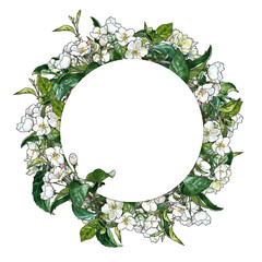 wreath with apple blossom