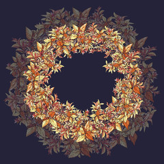 wreath with spiraea