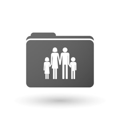 Isolated binder with a conventional family pictogram