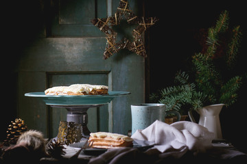 Christmas table with Eclairs