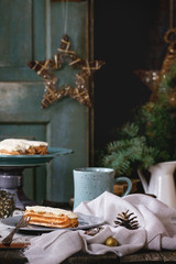 Christmas table with Eclairs