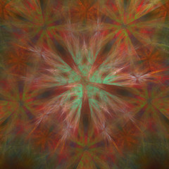 Fototapeta na wymiar Colorful rendered fractal design, abstract background