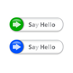 Arrow sign on metallic slider with Say Hello words