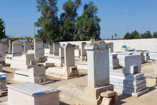 Graves in the cemetery