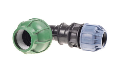 pvc plumbing fittings , isolated on the white