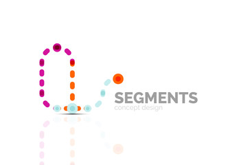 Vector outline minimal abstract geometric logo