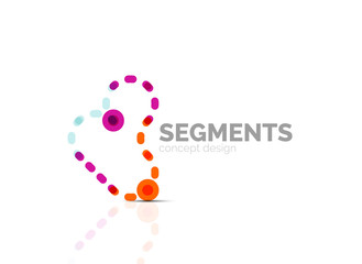 Vector outline minimal abstract geometric logo