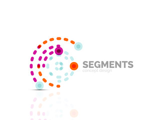 Vector outline minimal abstract geometric logo