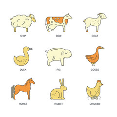 Farm Animal Icons