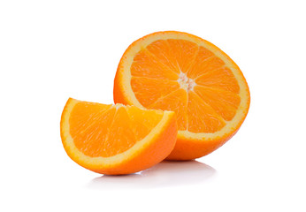 Orange fruit isolated on white background
