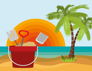 Obraz premium summer vacations design 