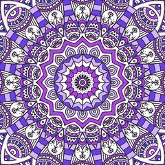 Purple Mandala Seamless Pattern