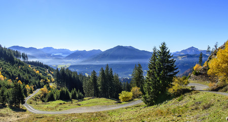 herbstliche Aussicht im Oberallgäu