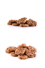 Biscuits with chocolate chips inside set