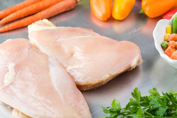 Ingredients for stuffed chicken.