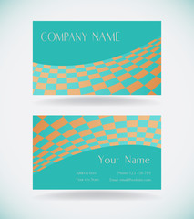 Template business cards in turquoise.