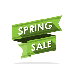 Spring sale. Label ribbon design.