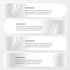curve banner style   white color