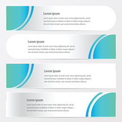 curve banner style    blue color